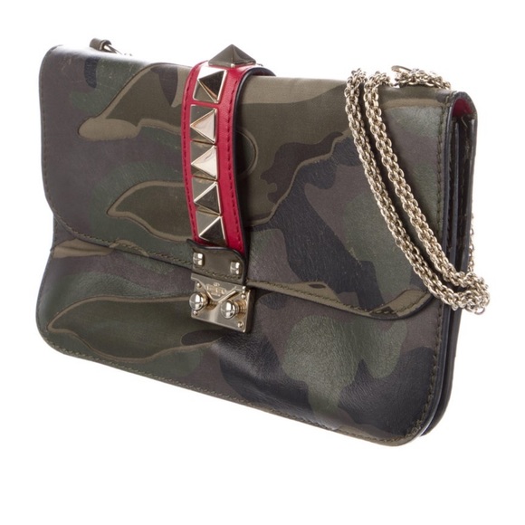 Valentino Glam Lock Camouflage Shoulder Bag - Picture 4 of 6